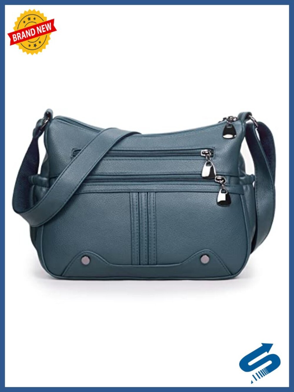 Soft PU Leather Shoulder Handbag Multi Pocket Crossbody Satchel Tote